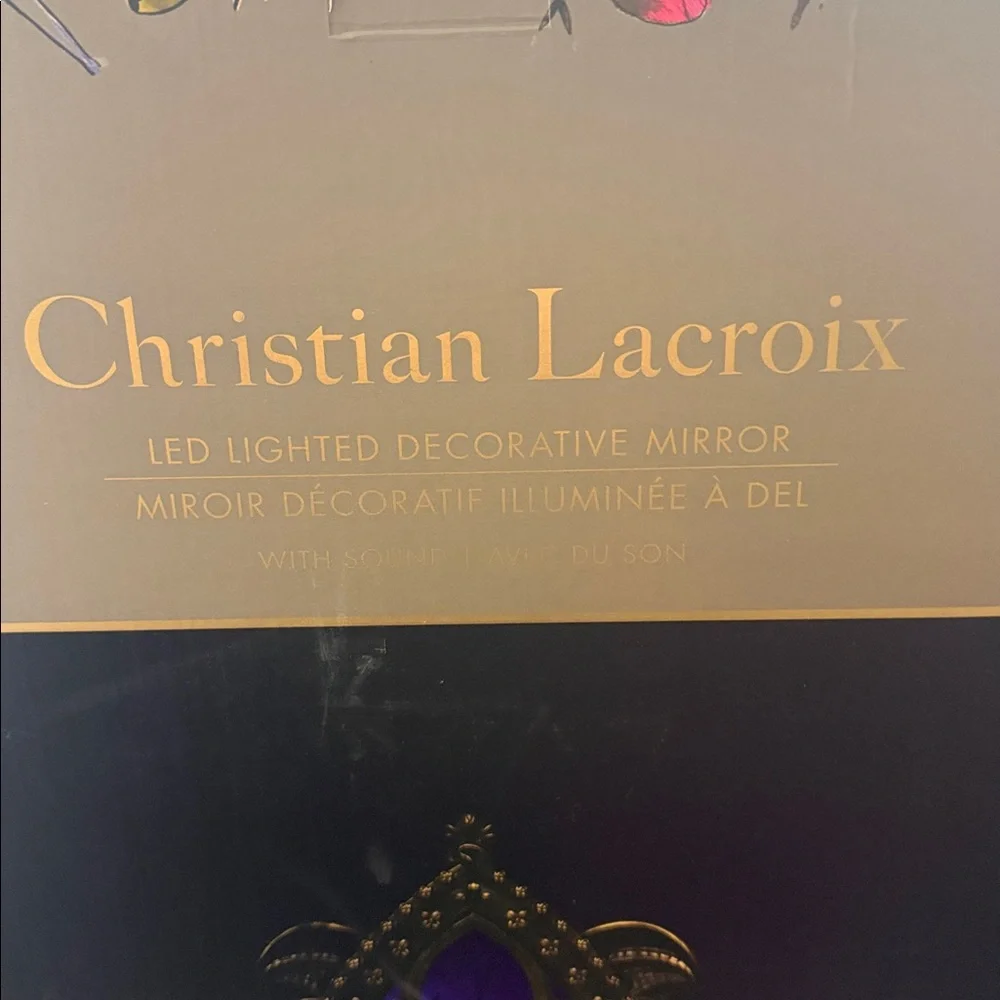 Christian Lacroix Brown Box with Blue LED Mirror Accent